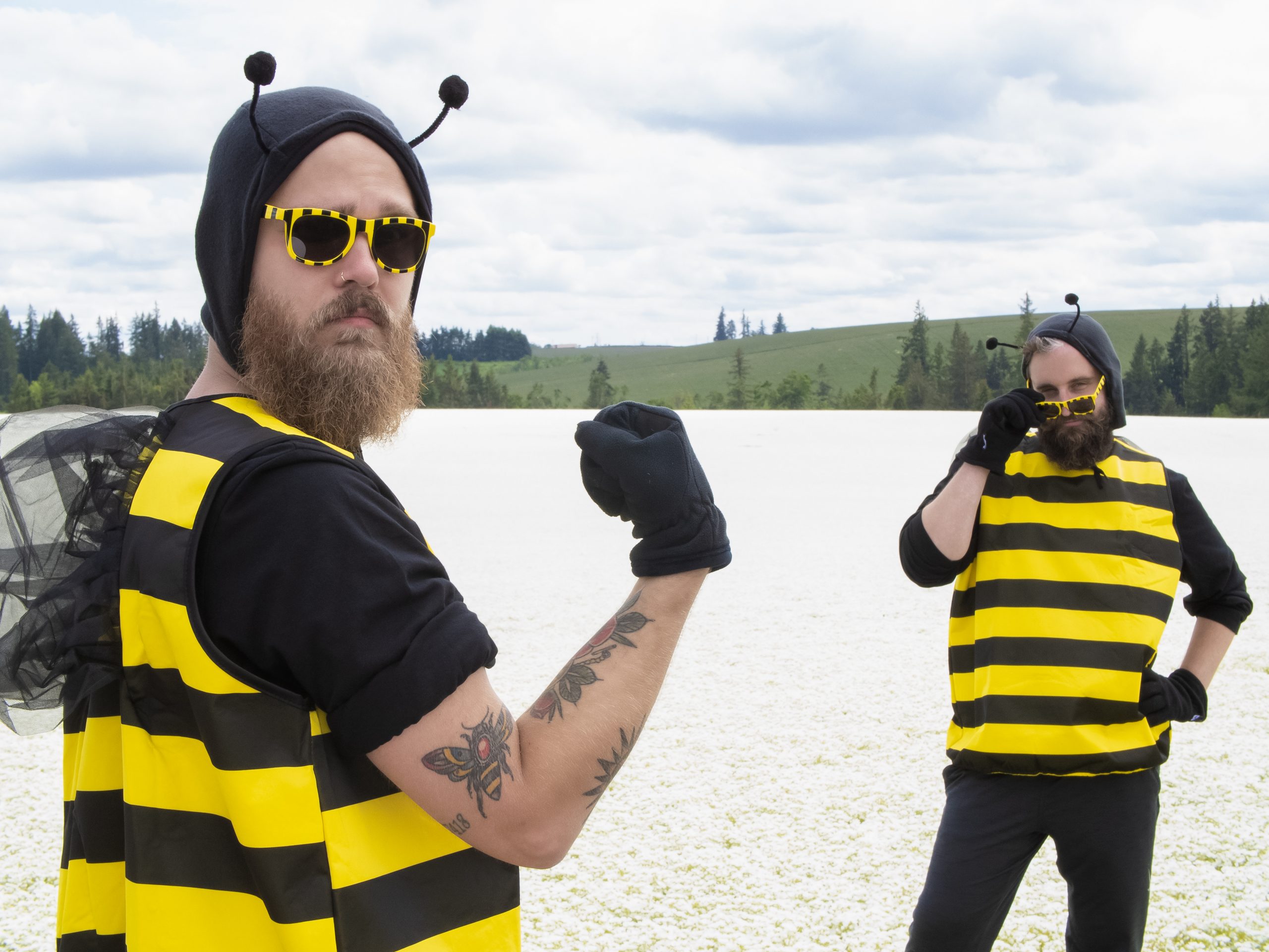 Bees with Meadowfoam
